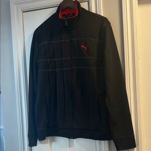Puma Black Jacket with Red Logo
